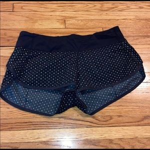 Black and white polka dot lulu shorts